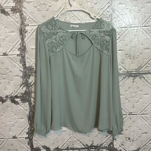Light blue lace Maurice’s blouse